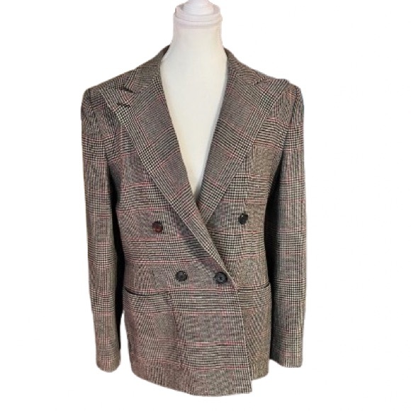 Ralph Lauren Jackets & Blazers - Vintage Ralph Lauren Plaid Blazer Jacket Size 8 Designer 80s 90s retro black red
